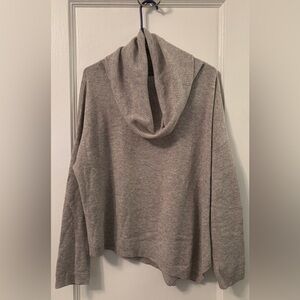 Cozy Cashmere Gray Cowl Neck Sweater